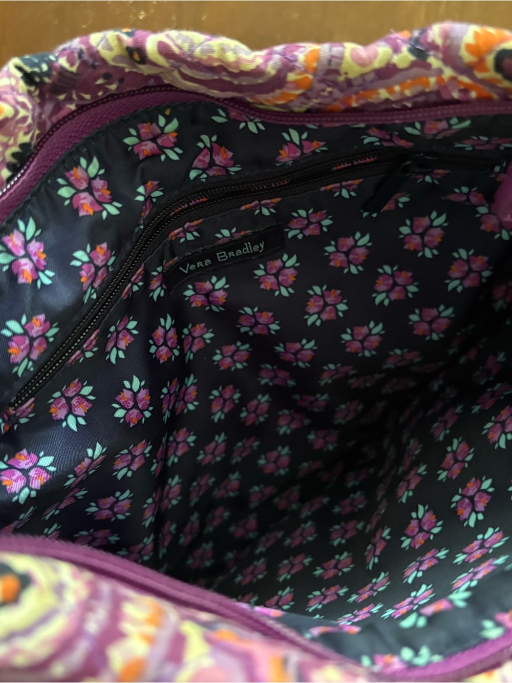 Vera Bradley Purple Paisley Crossbody Bag - Picture 8 of 16